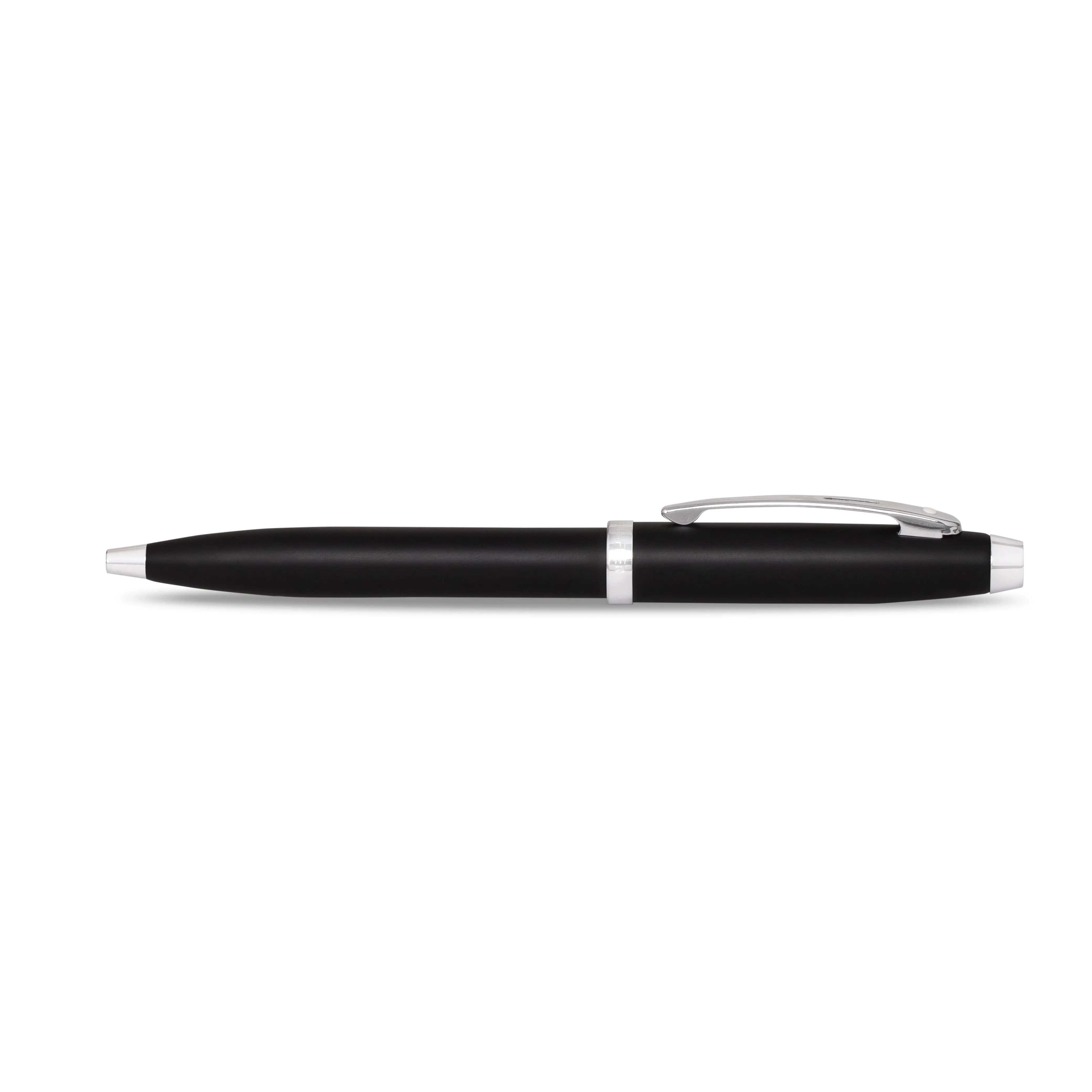 Sheaffer® 100 Matte Black Ballpoint Pen With Chrome Trims