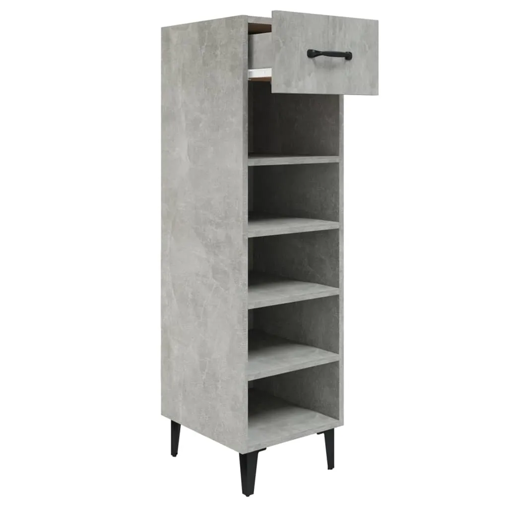 Shoe Cabinet Concrete Grey 30x35x105 cm Engineered Wood