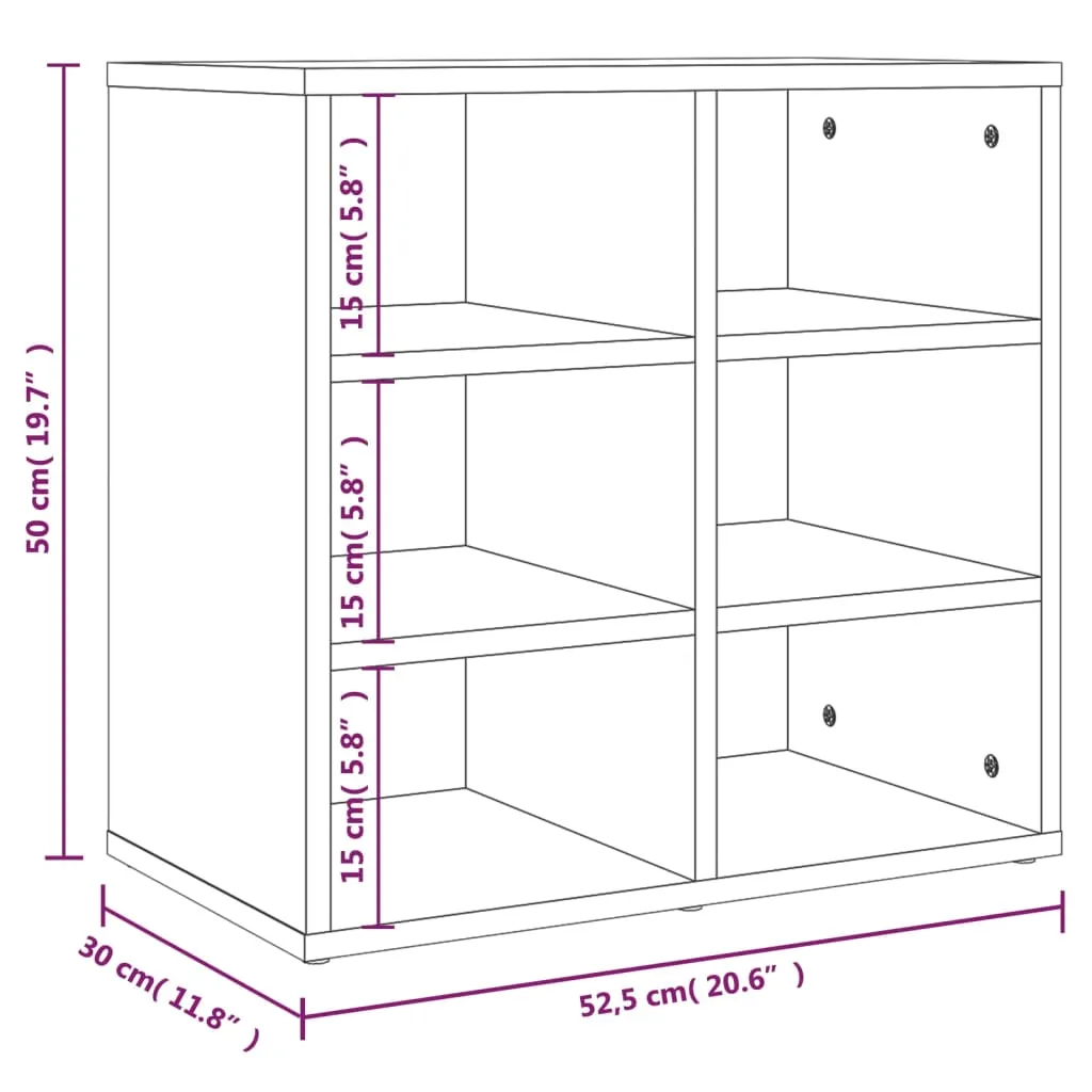 Shoe Cabinet Sonoma Oak 52.5x30x50 cm