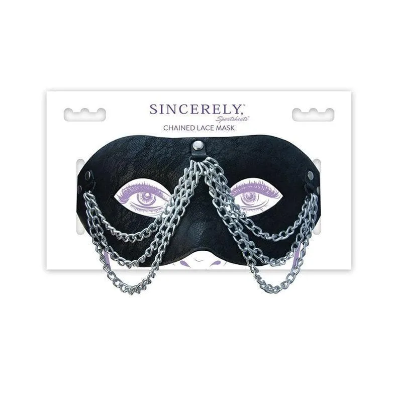 Sincerely, SS Chained Lace Mask Black