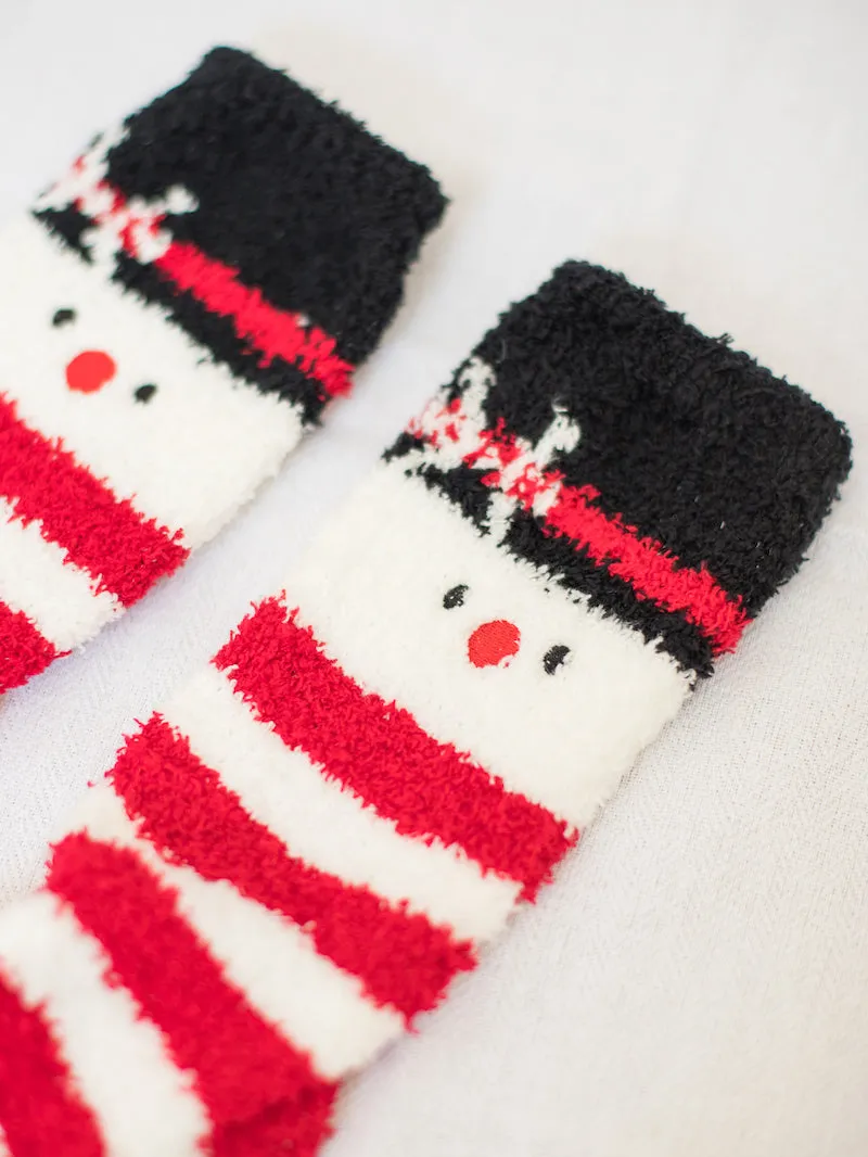 Snowman Stripe Cozy Socks