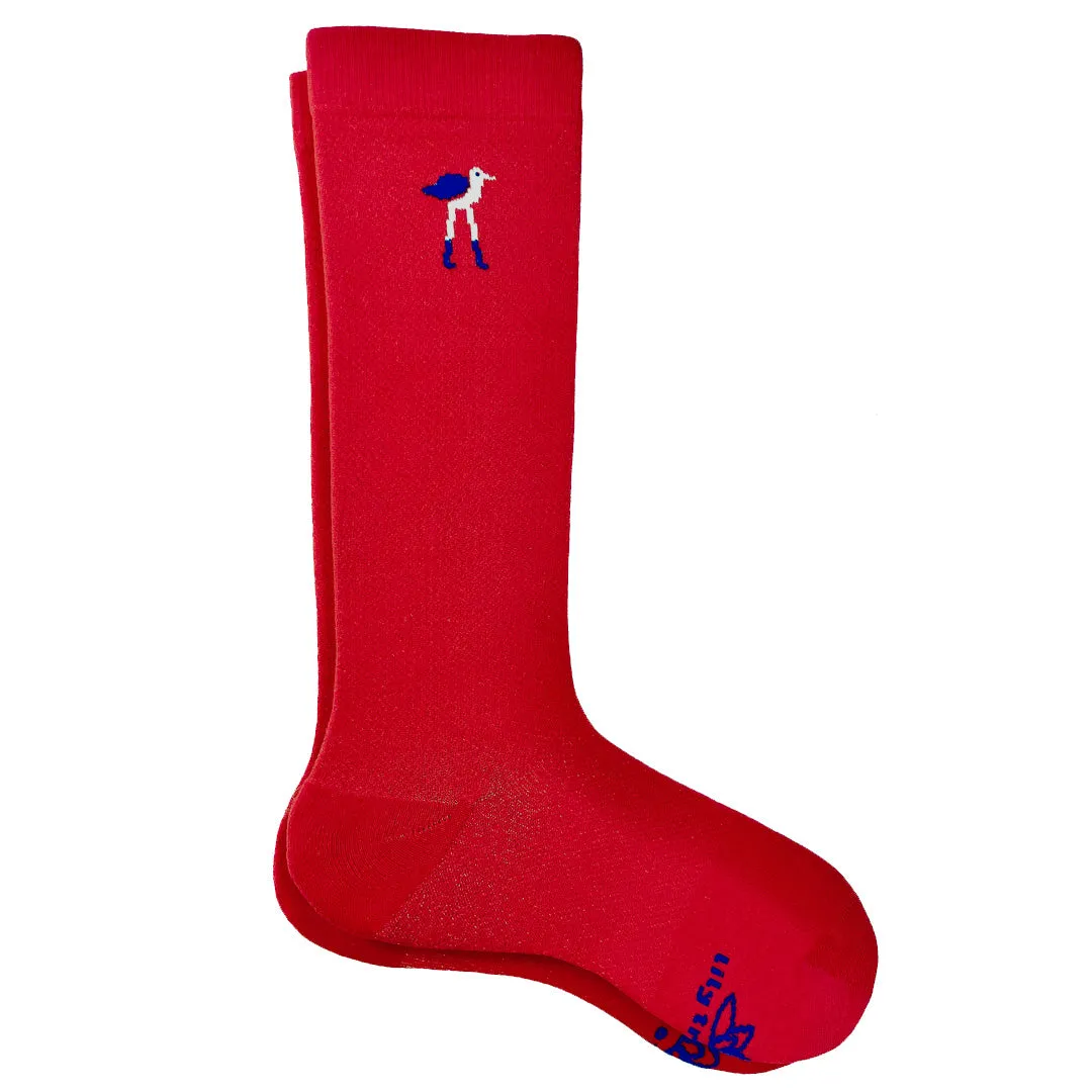 Solid Red Compression Socks