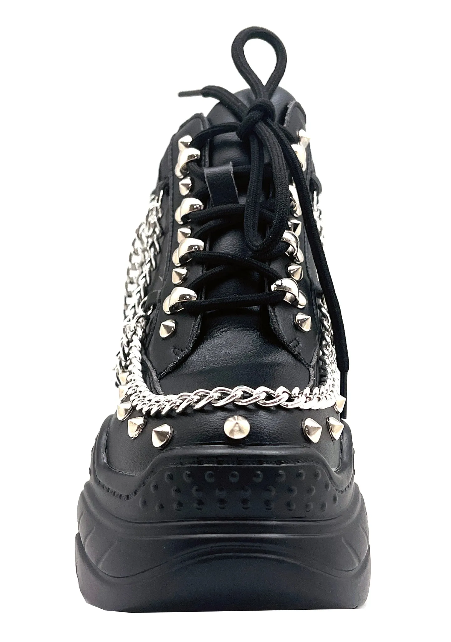 SPACE CANDY Problem Child Black Platform Sneakers