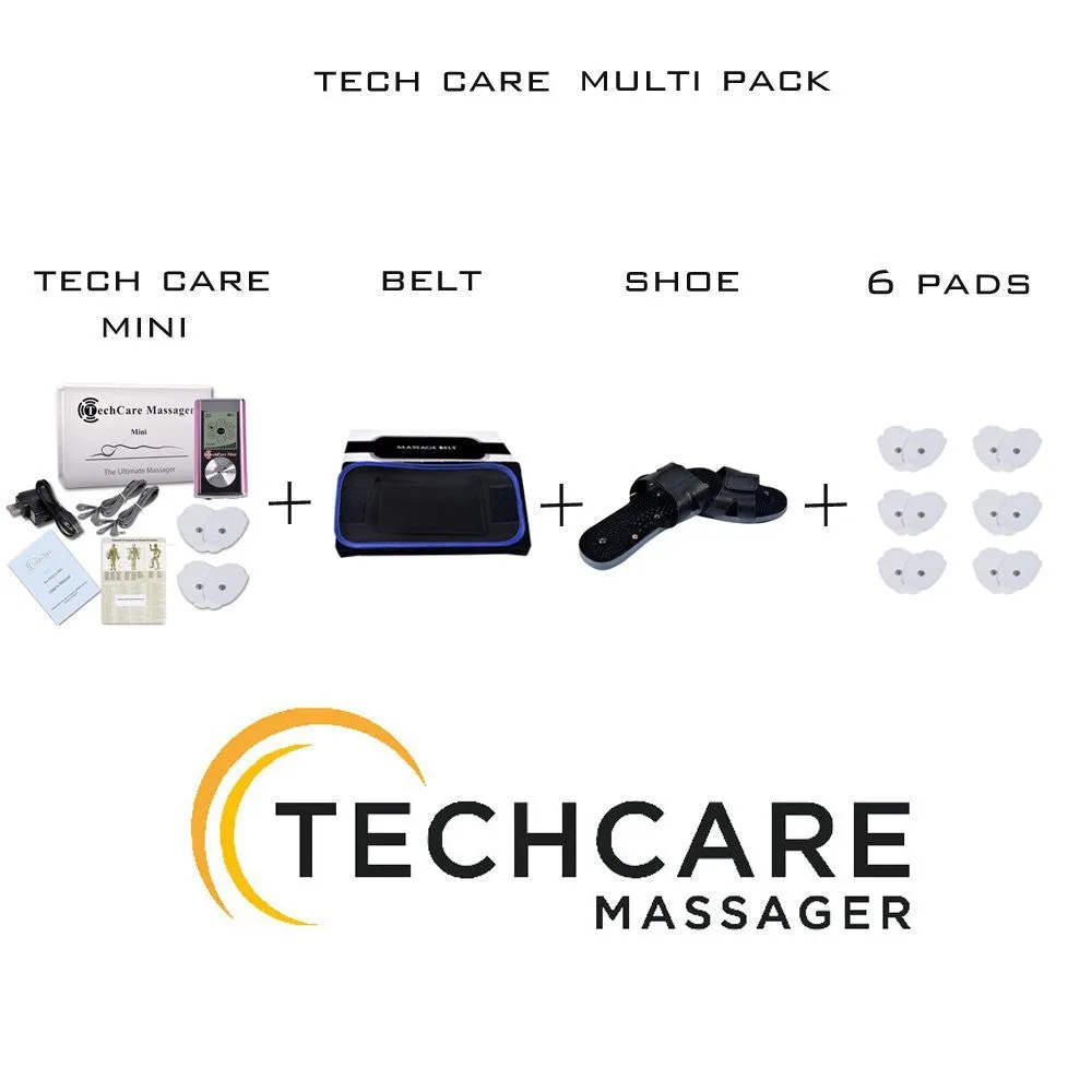 TechCare Mini Tens Massager    Belt   Shoe    6 Pads