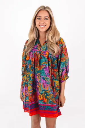 The Asher Puff Sleeve Dress - Multi