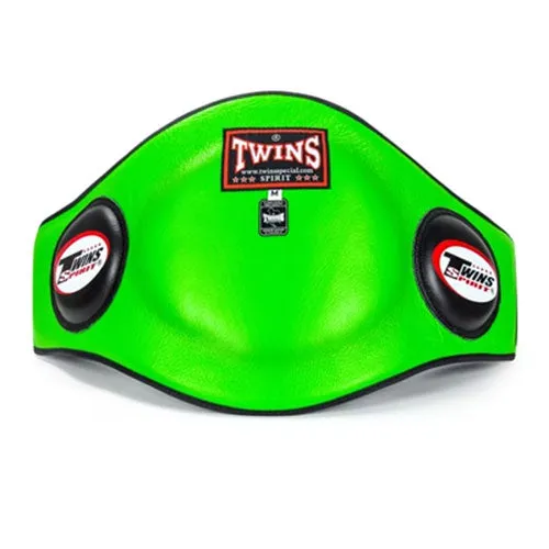 TWINS SPIRIT BEPL2 MUAY THAI BOXING MMA SPARRING BELLY PROTECTOR PAD M-XL Leather Green