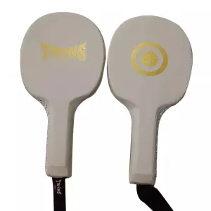 TWINS SPIRIT CNPPB3 MUAY THAI BOXING MMA PUNCH PADDLES AIR FOCUS FOCUS MITTS PU Leather Matt White