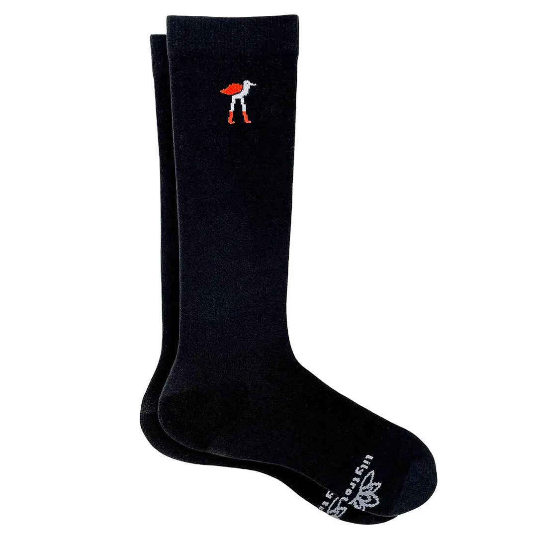 Ultra-Light Solid Black Compression Socks