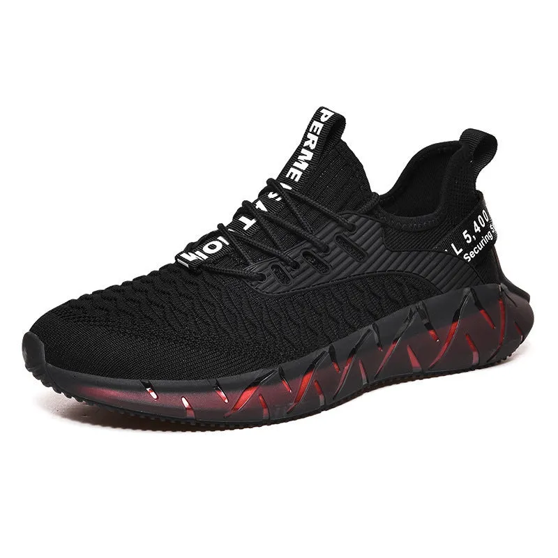 Unisex Large Size Flying Woven Sports Running Shoes