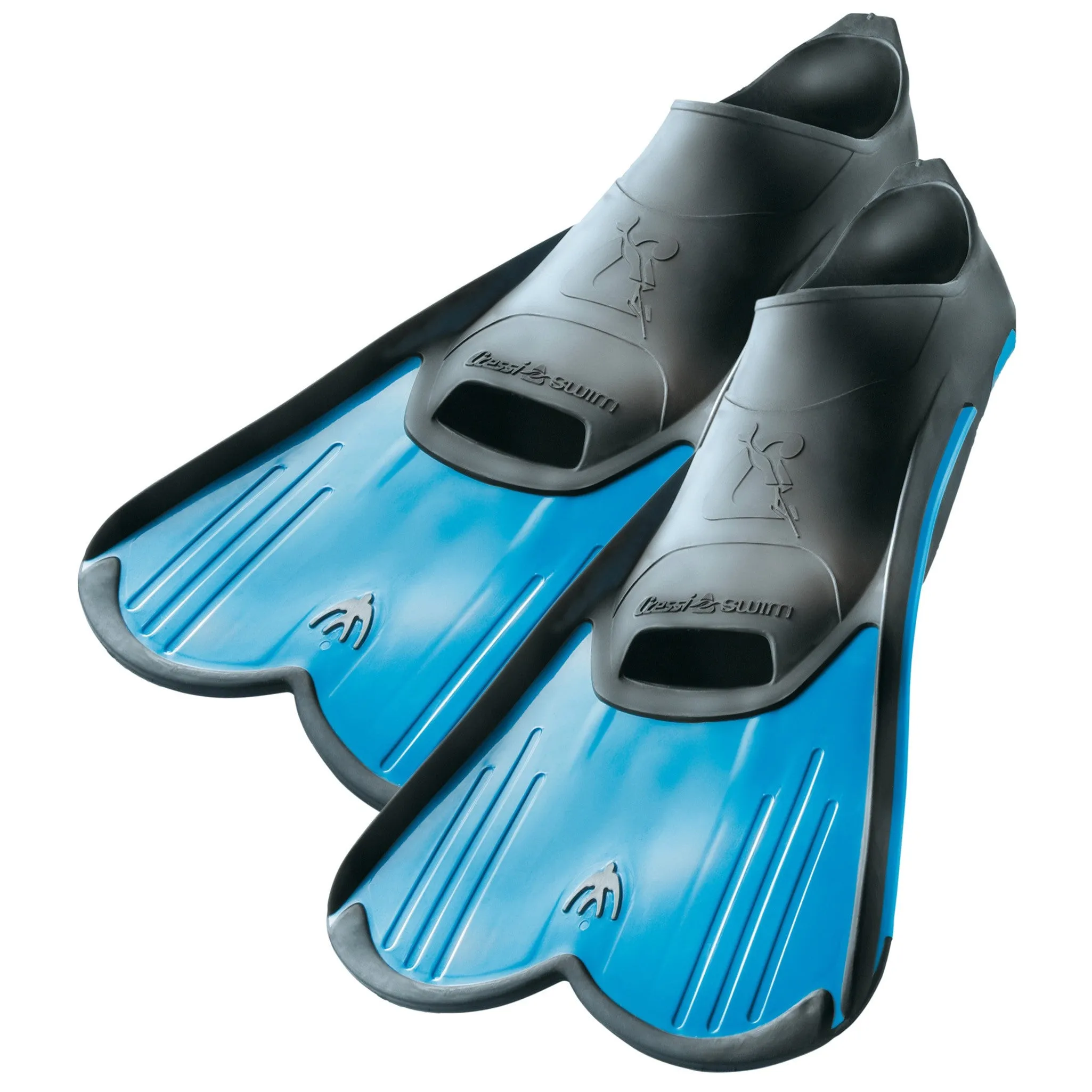 Used Cressi Light Short Blade Fins, Blue, Size: 37/38