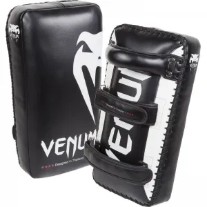 VENUM-1120 Giant MUAY THAI BOXING MMA KICK PADS Premium Skintex Leather Black Ice