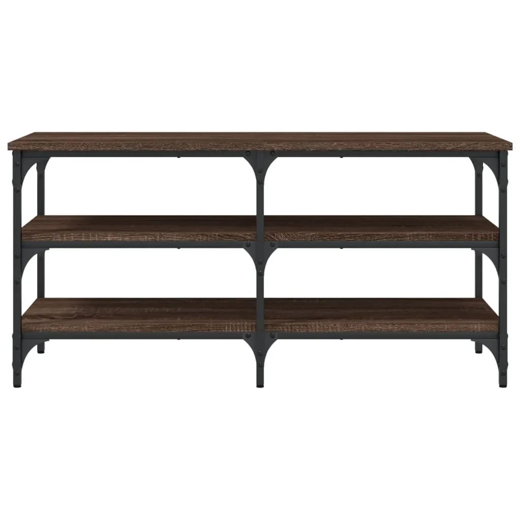 vidaXL Shoe Bench Brown Oak 100x38.5x49 cm Engineered Wood