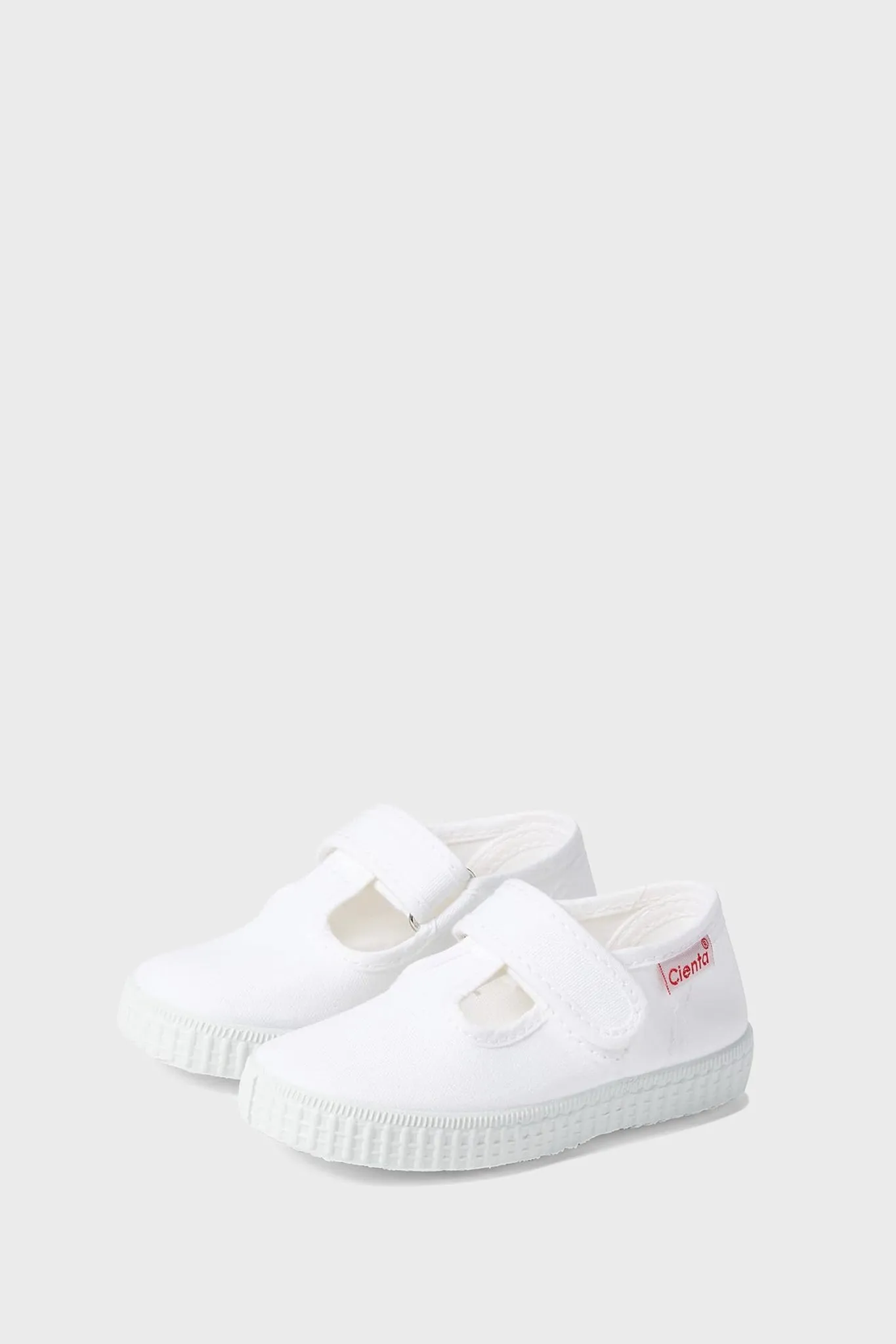 White Velcro T-Straps