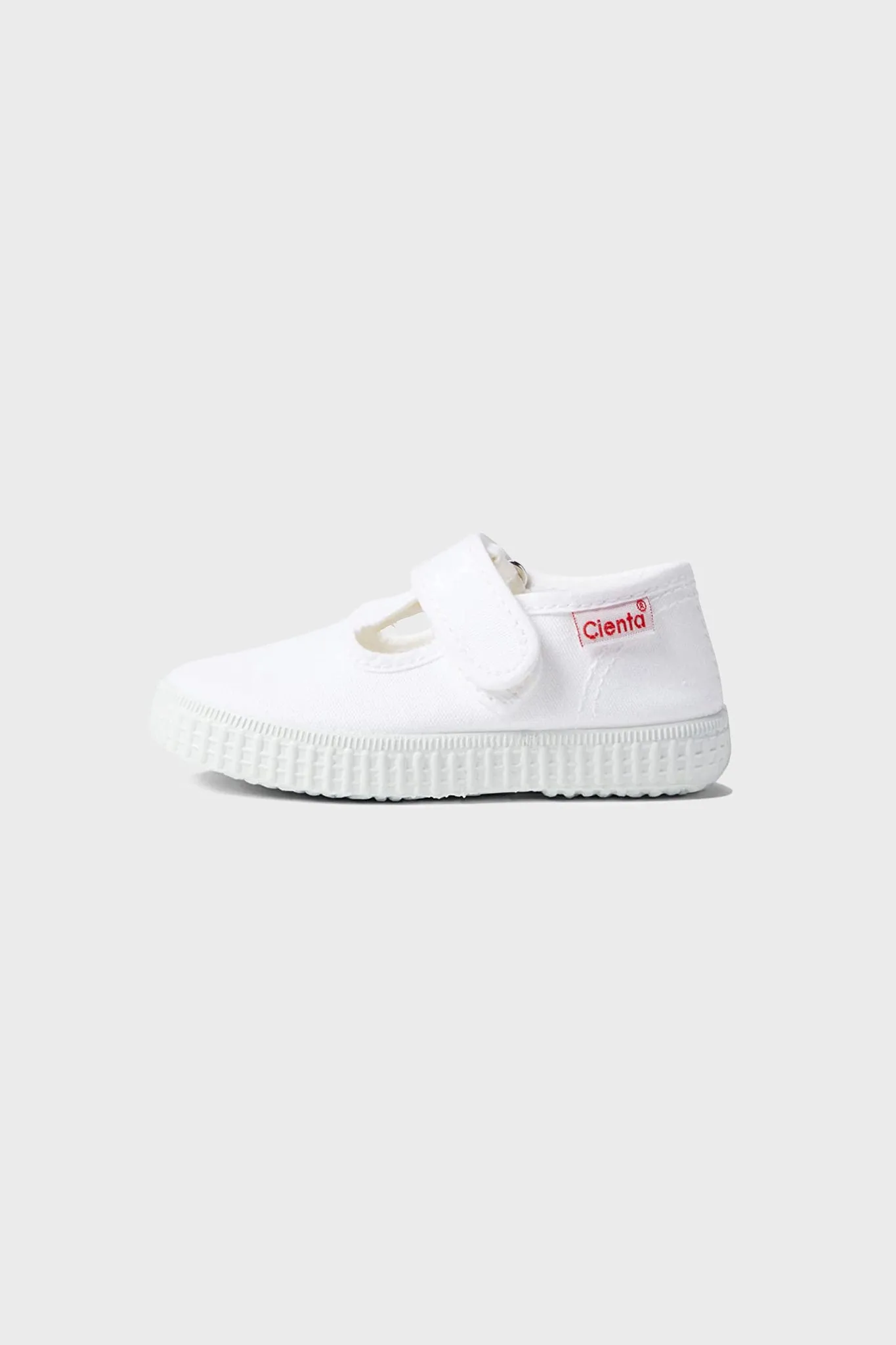 White Velcro T-Straps