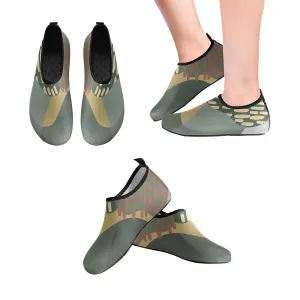 Women's Christmas Colors Print Canvas Barefoot Shoes