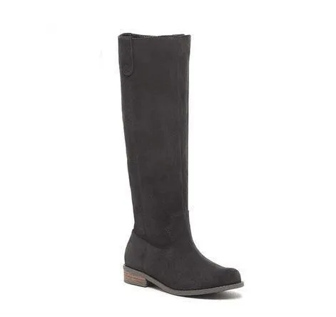 Women's chunky heel fashion solid knee high boots