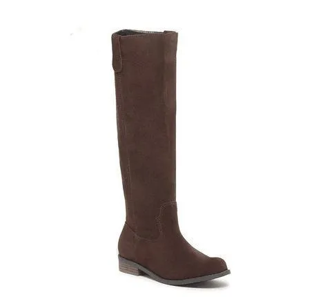 Women's chunky heel fashion solid knee high boots