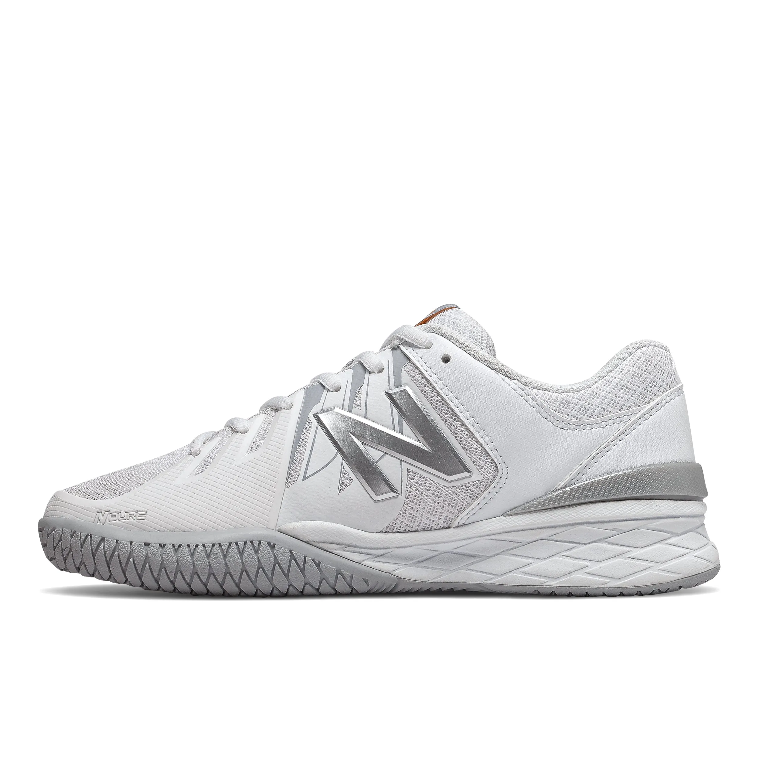 Women's Court 1006 White with Silver V1