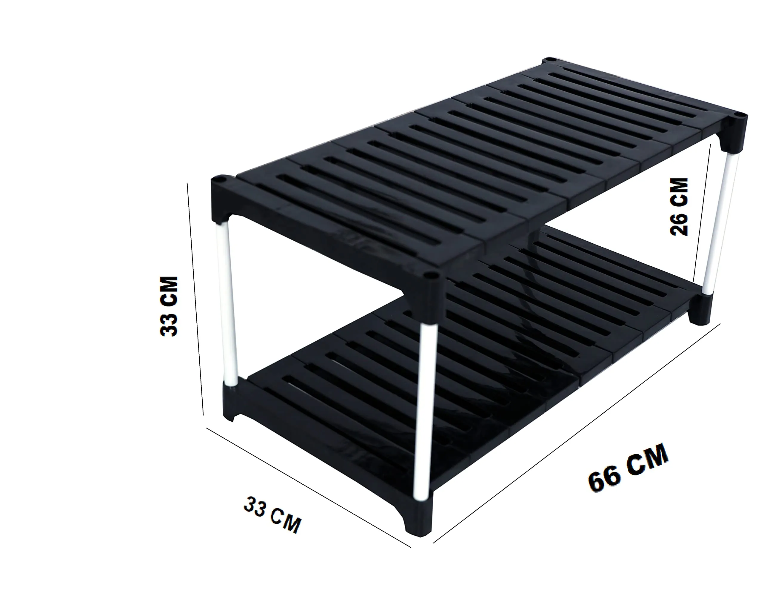 YMRR® Multi-Purpose Shoe Rack Storage Organizer 2 Tier Space Saving Shoe Stand| Multipurpose Rack for Shoes, Books, Clothes, 2 Shelves