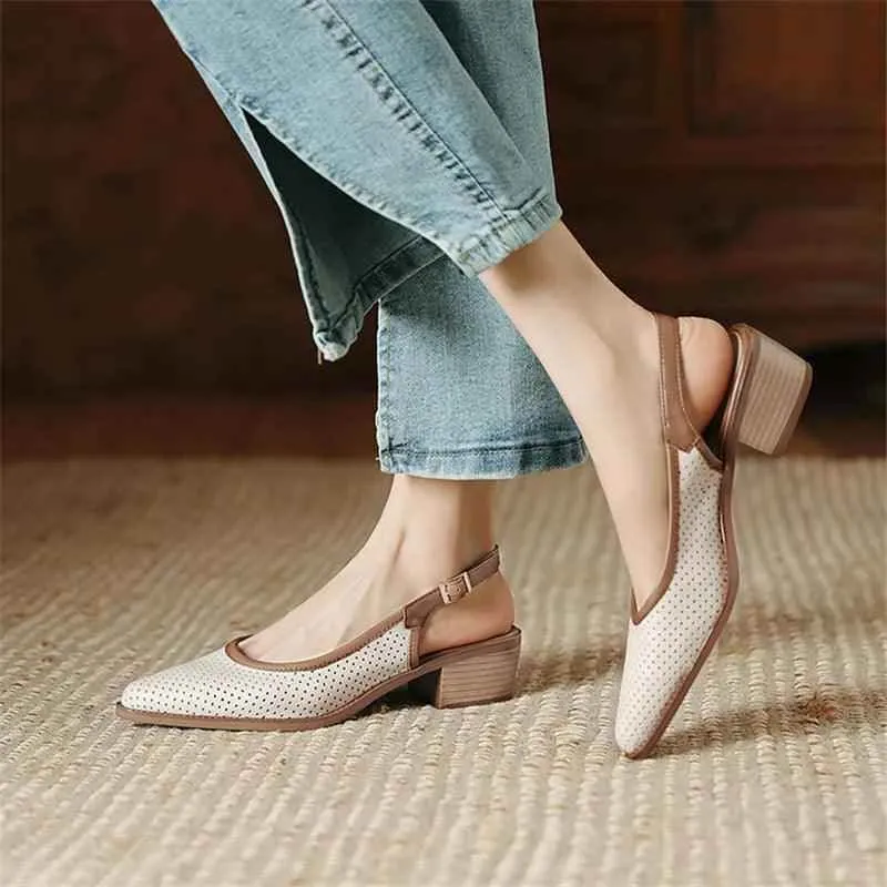 ZCS429 Women's Casual Shoes: Fashion Chunky Heels Sandals